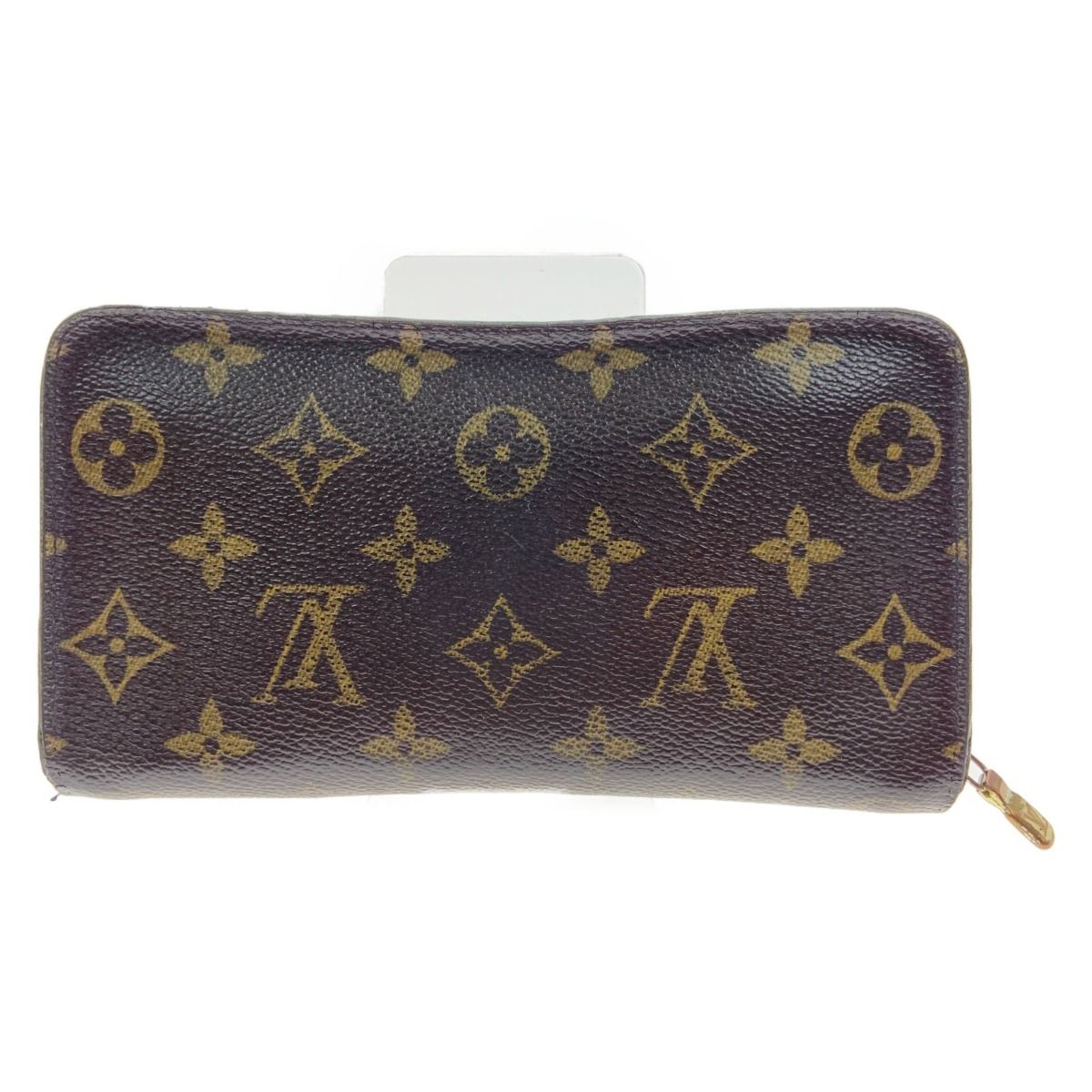 Louis Vuitton Monogram Porto Monnaie Zip Around Wallet Brown