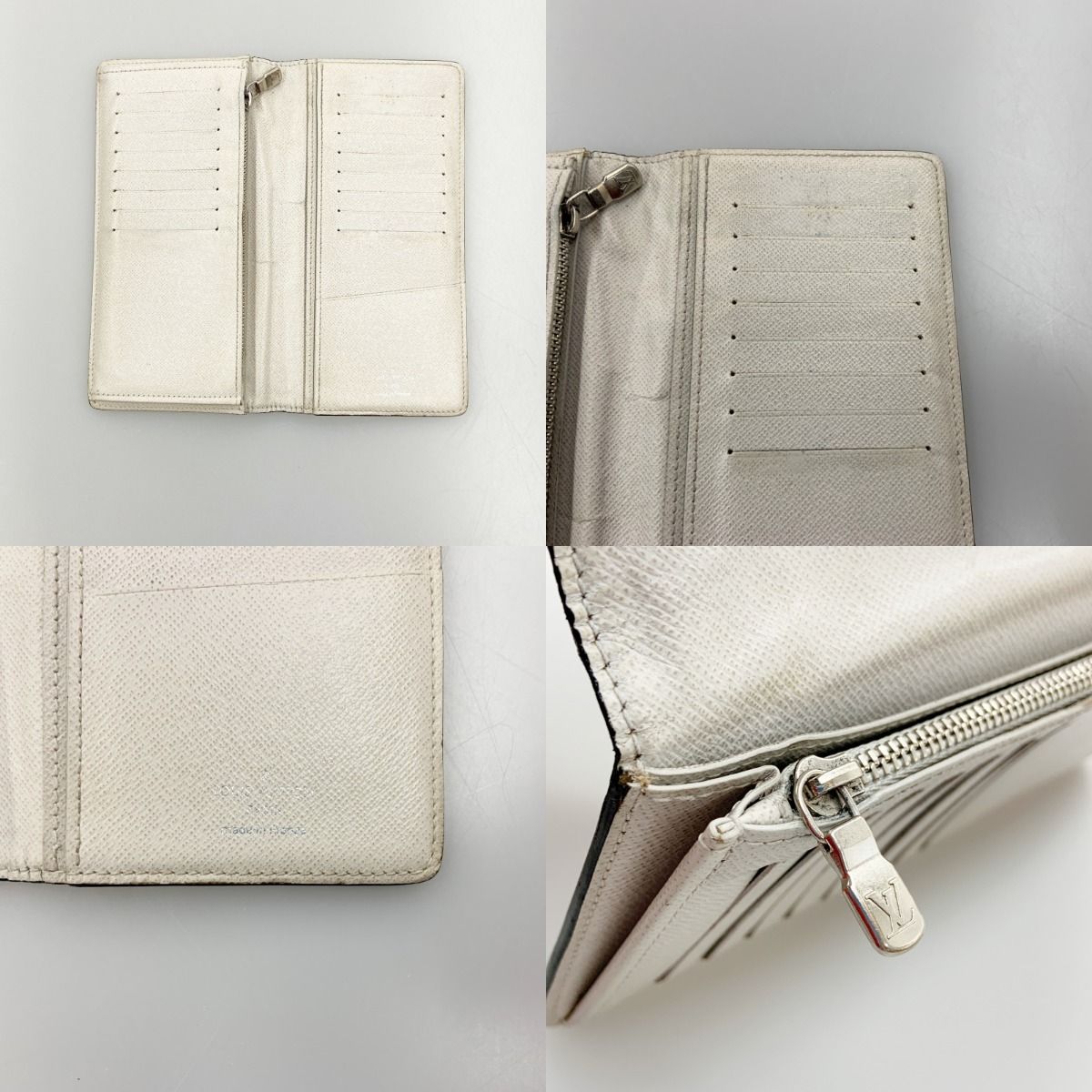 Louis Vuitton Portefeuille Brazza NM Taigarama Bifold Wallet White — view 6