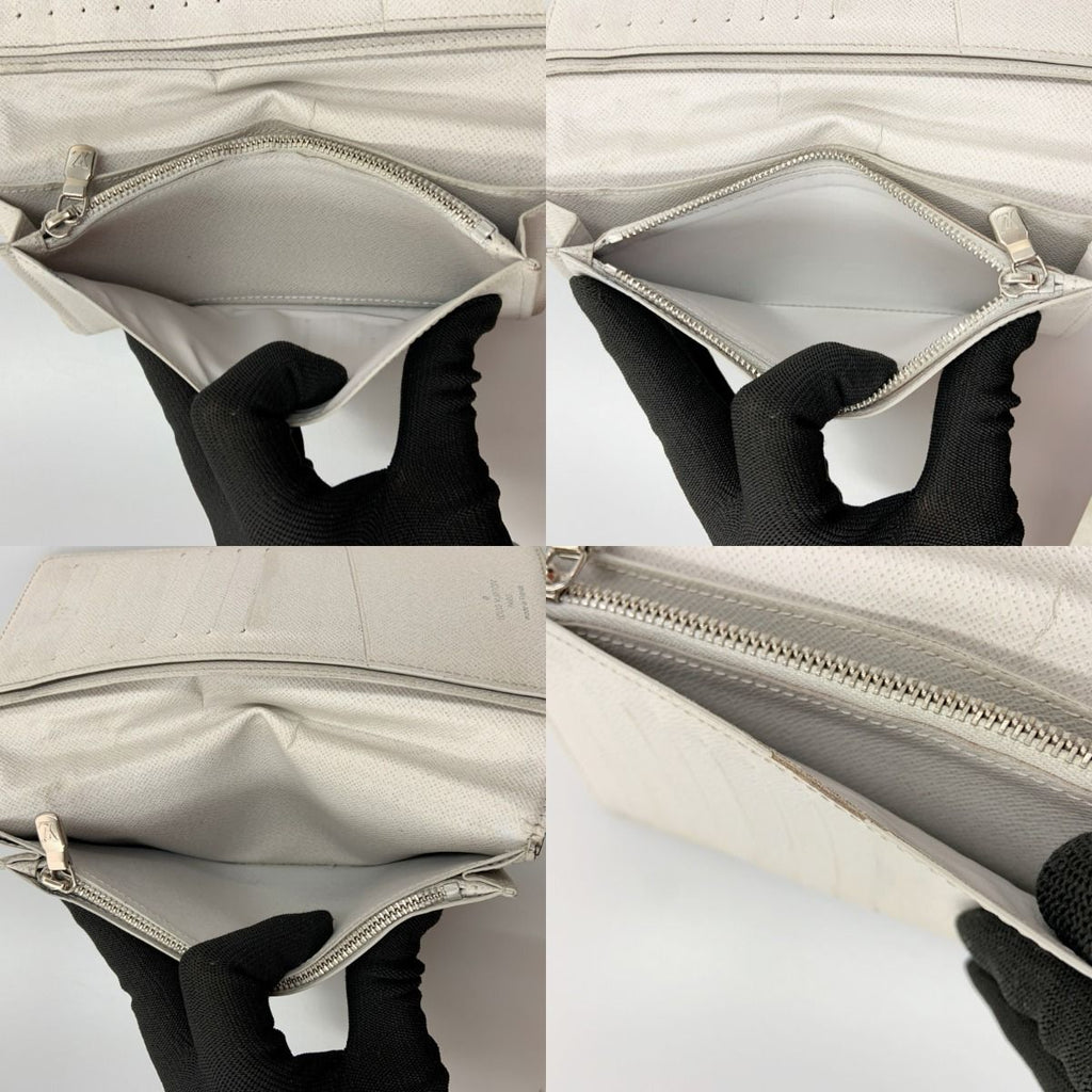 Louis Vuitton Portefeuille Brazza NM Taigarama Bifold Wallet White — view 8