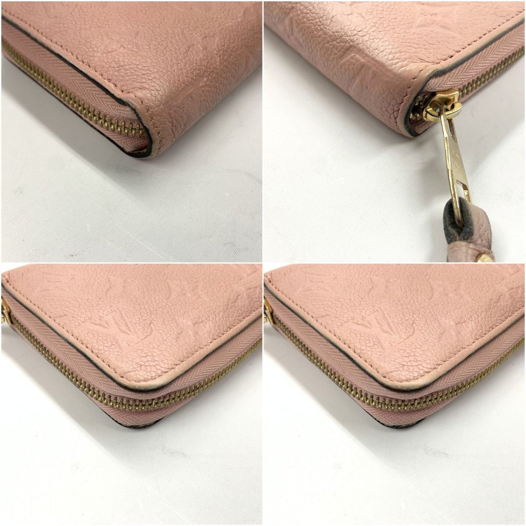 Louis Vuitton Monogram Empreinte Zippy Wallet Zip Around Pink — view 5