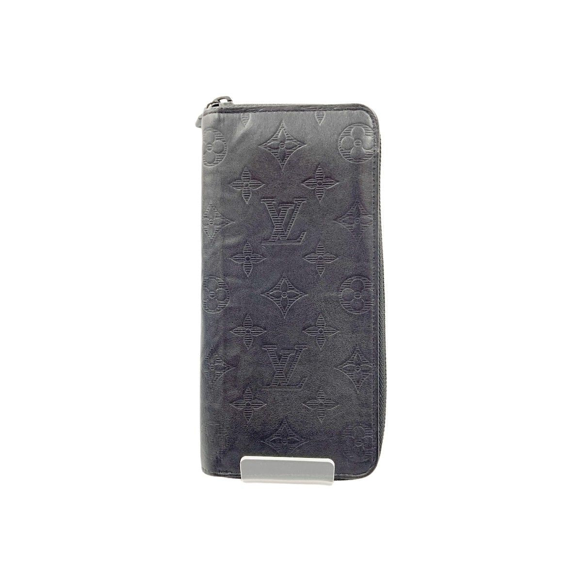 Louis Vuitton Monogram Shadow Zippy Wallet Vertical Zip Around Black — view 2