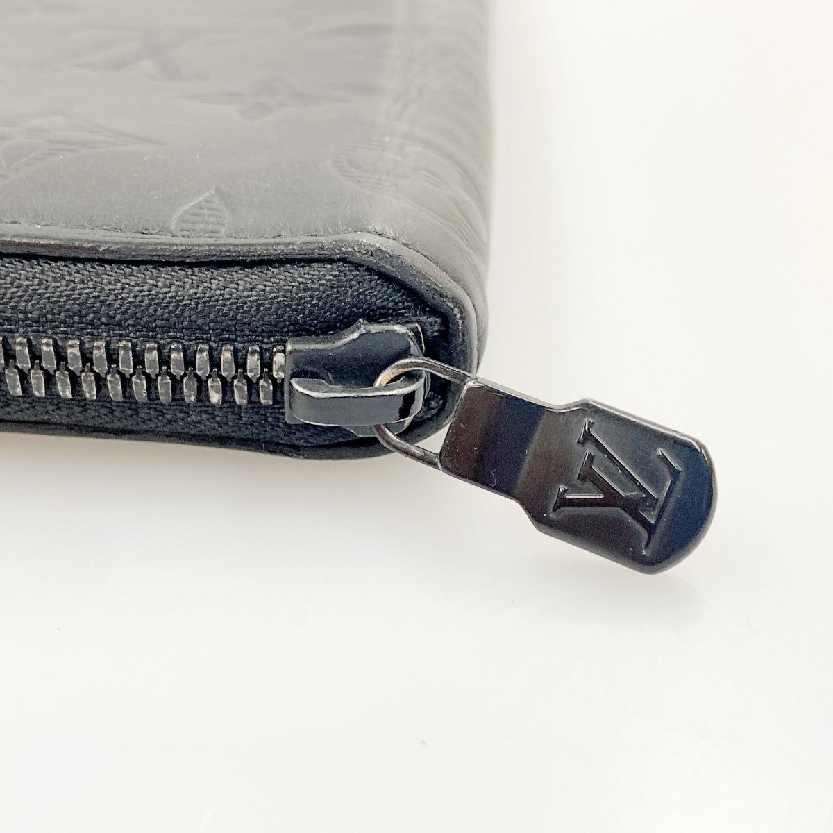 Louis Vuitton Monogram Shadow Zippy Wallet Vertical Zip Around Black — view 4