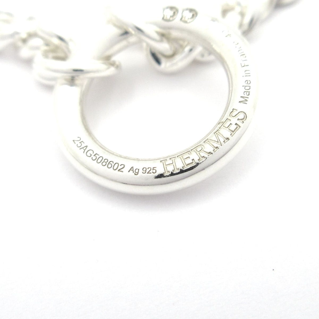 Hermes Choker Point Sellier Silver Necklace — view 5