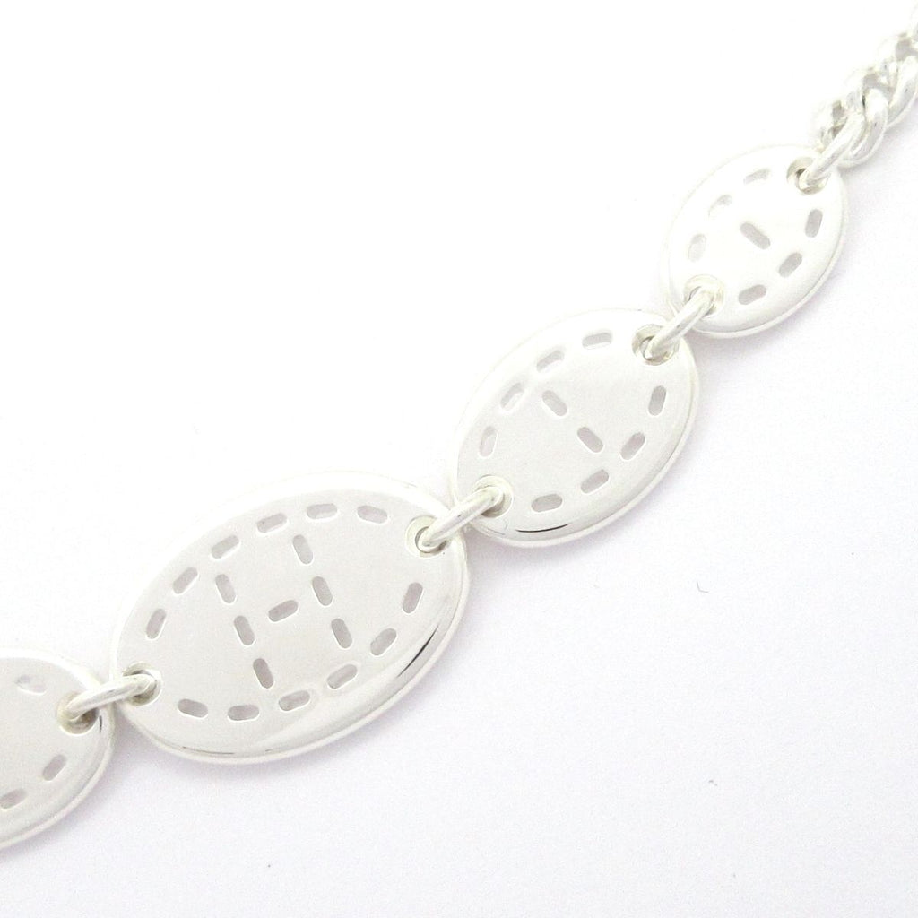 Hermes Choker Point Sellier Silver Necklace — view 3