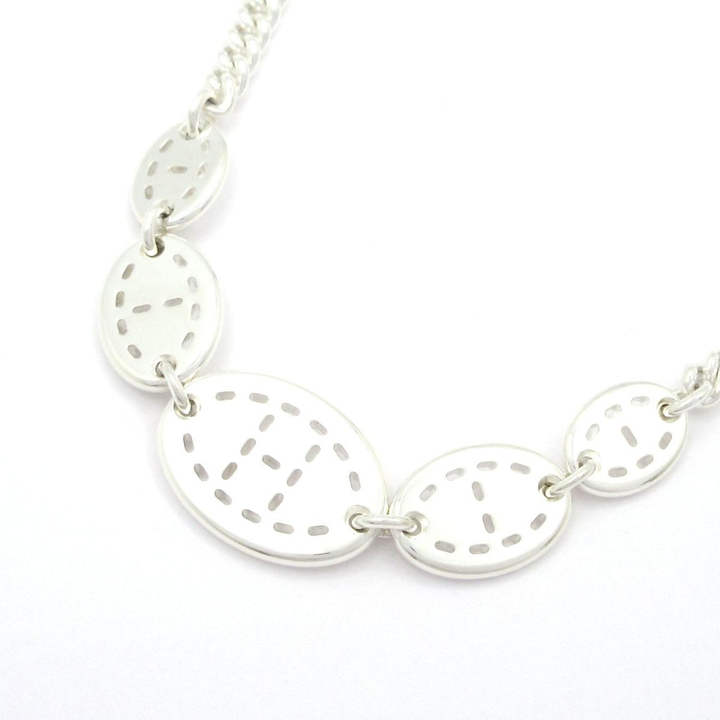 Hermes Choker Point Sellier Silver Necklace