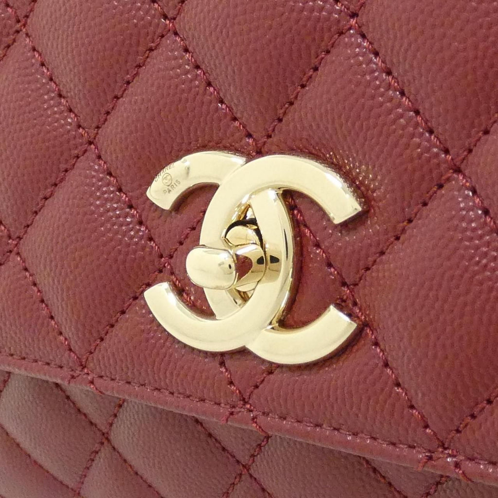Chanel Bag Handbag Burgundy — view 4