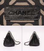Chanel Chain Shoulder Bag Crossbody Silver Choco Bar 2.55 — view 4