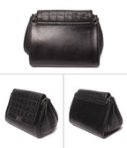 Chanel Chain Shoulder Bag Crossbody Silver Choco Bar 2.55 — view 2