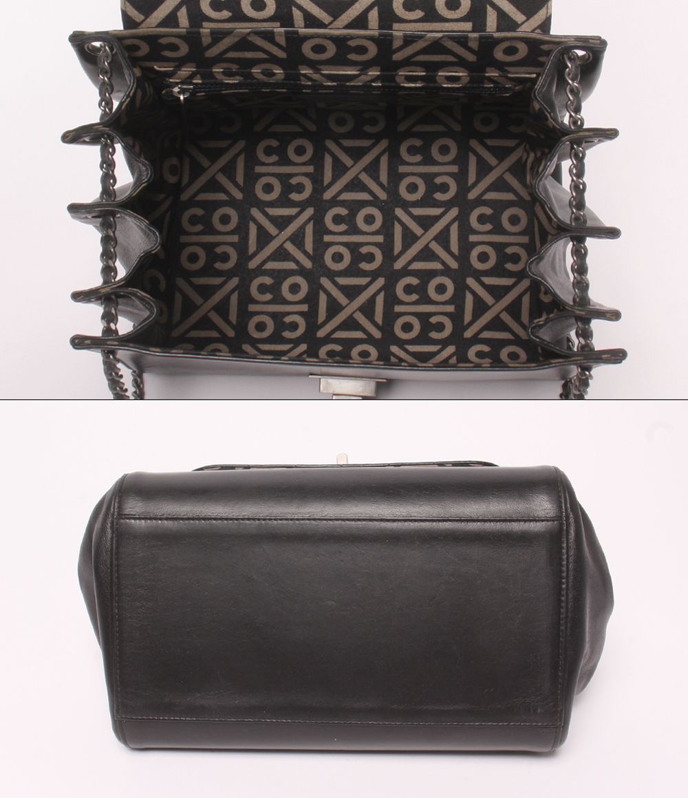 Chanel Chain Shoulder Bag Crossbody Silver Choco Bar 2.55 — view 3