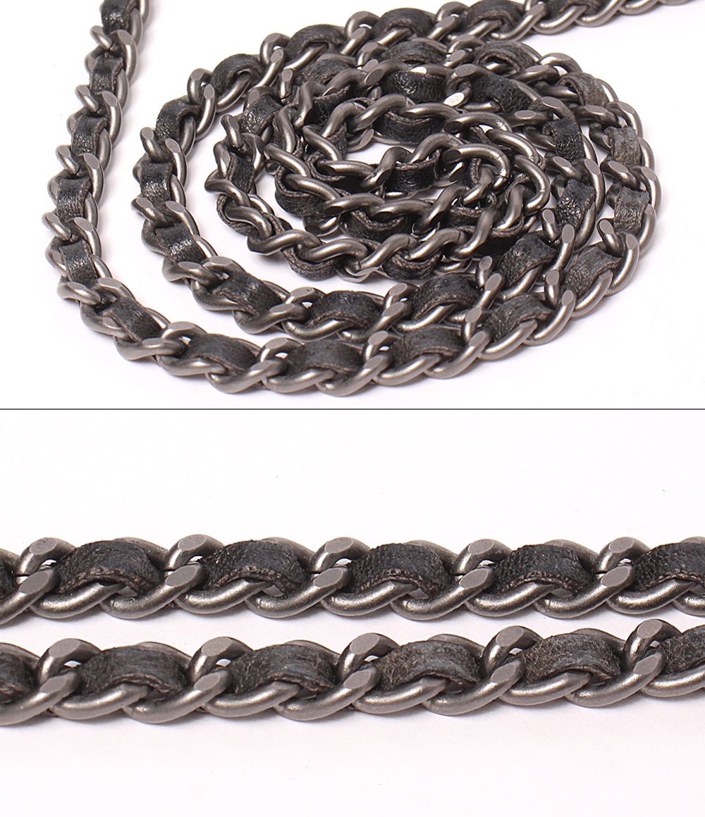 Chanel Chain Shoulder Bag Crossbody Silver Choco Bar 2.55 — view 7