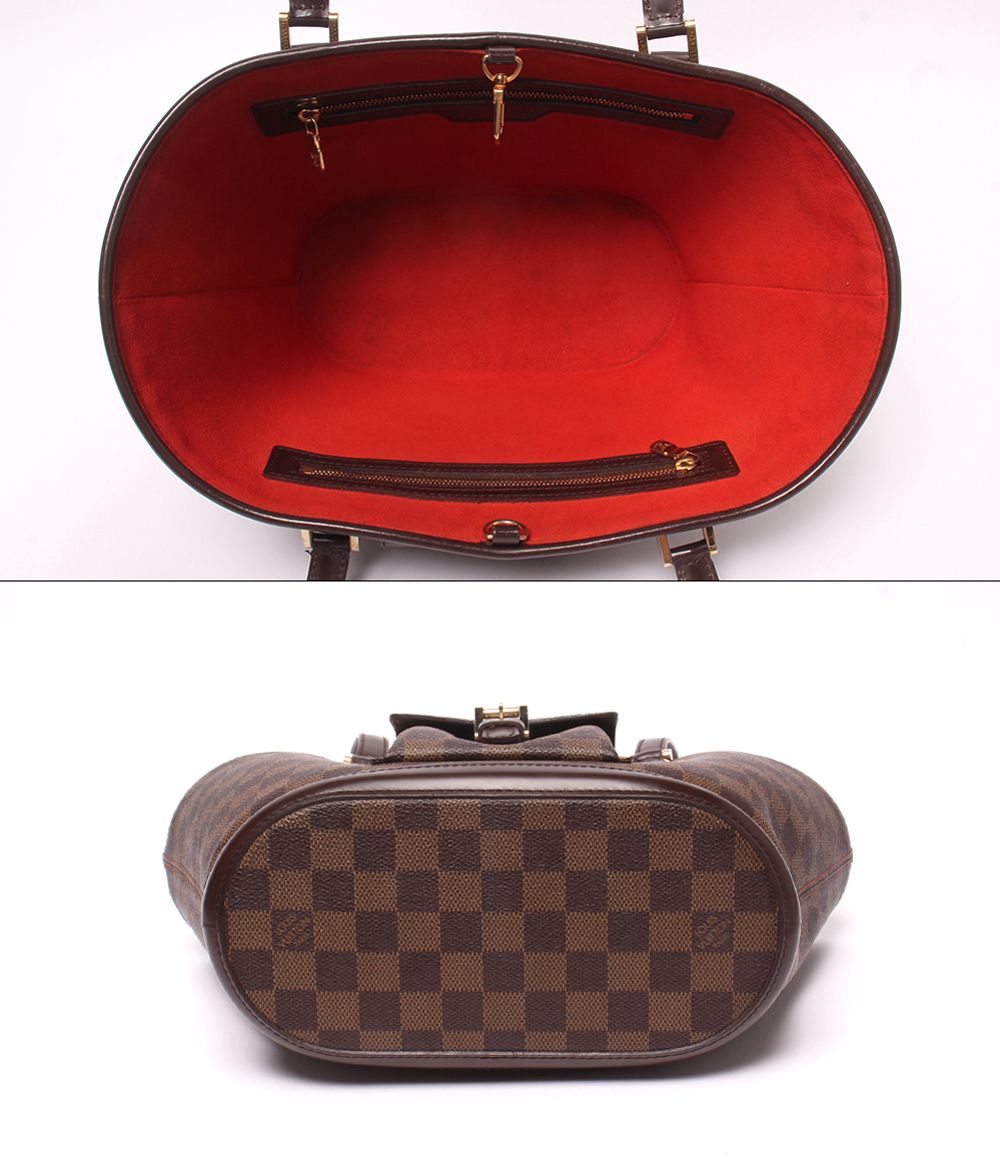 Louis Vuitton Tote Shoulder Bag Manosque PM Damier Ebene — view 3