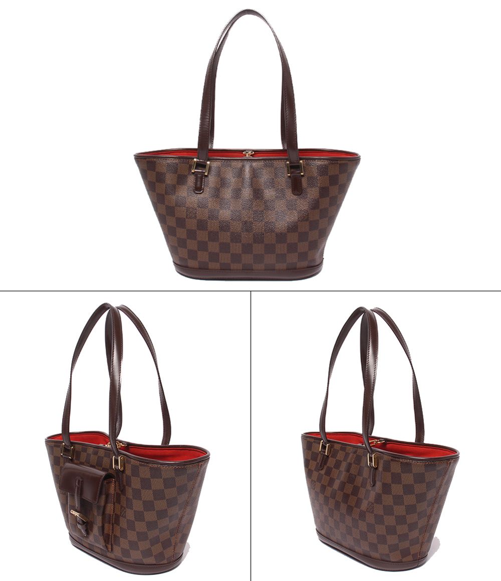 Louis Vuitton Tote Shoulder Bag Manosque PM Damier Ebene — view 2