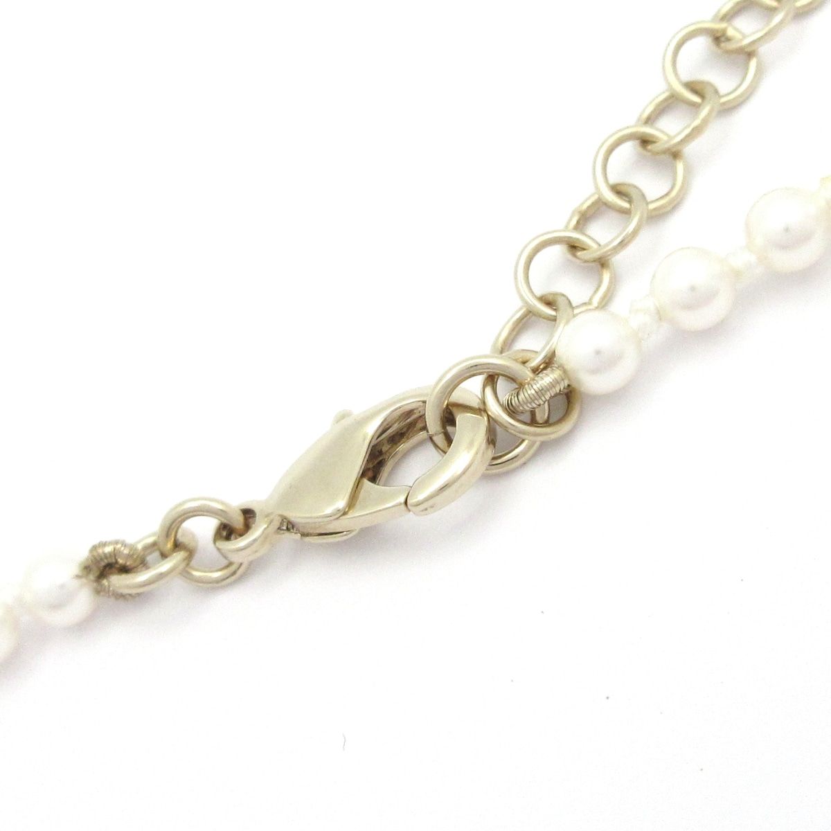 Chanel Necklace Ivory Gold Clear CC Logo Heart Star — view 4