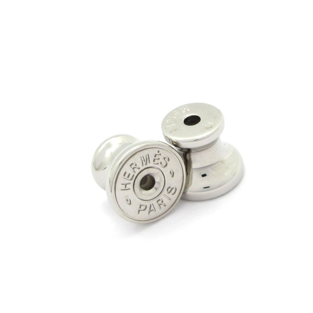 Hermes Earrings H Equipe Brown White — view 6