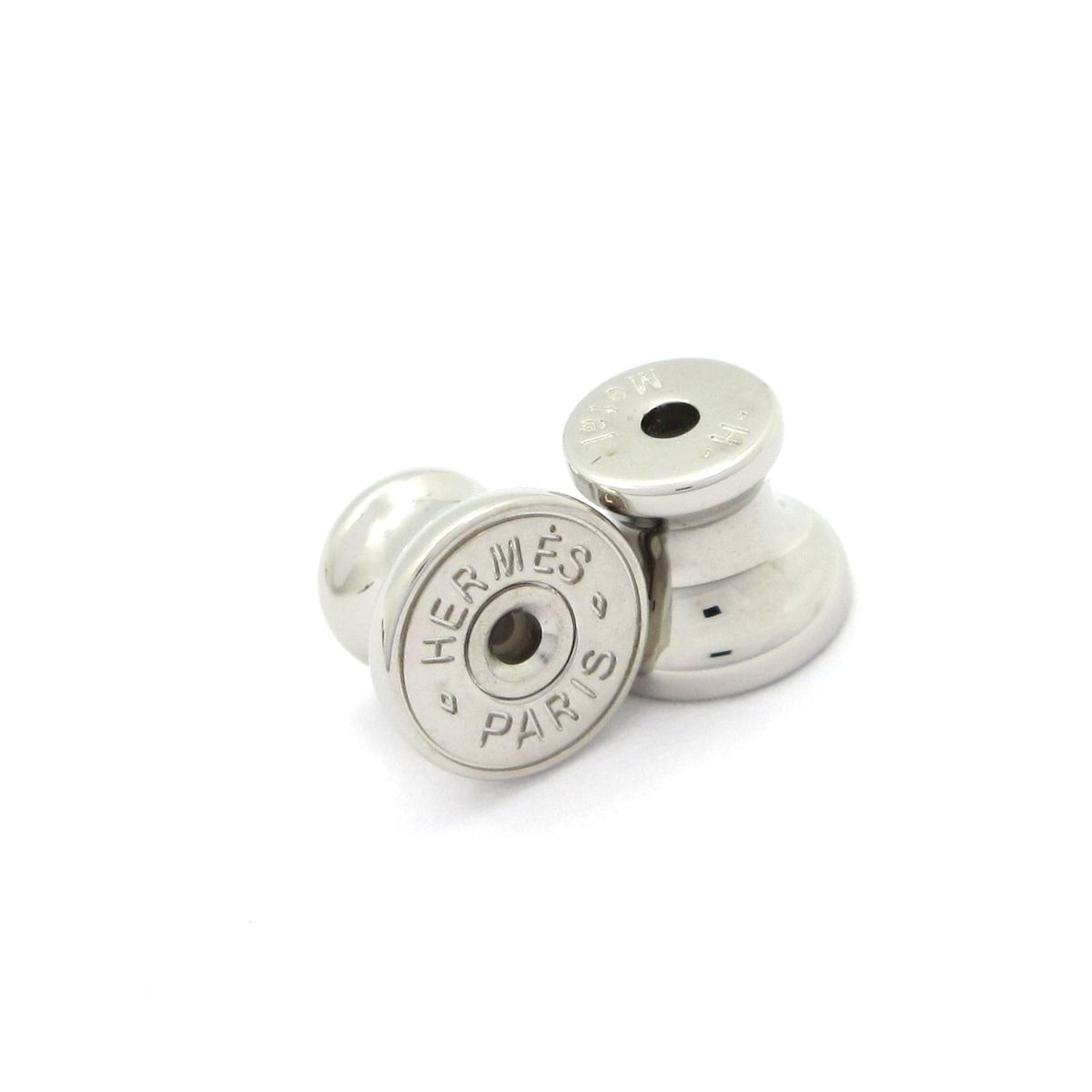 Hermes Earrings H Equipe Brown White — view 6