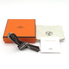 Hermes Earrings H Equipe Brown White — view 7