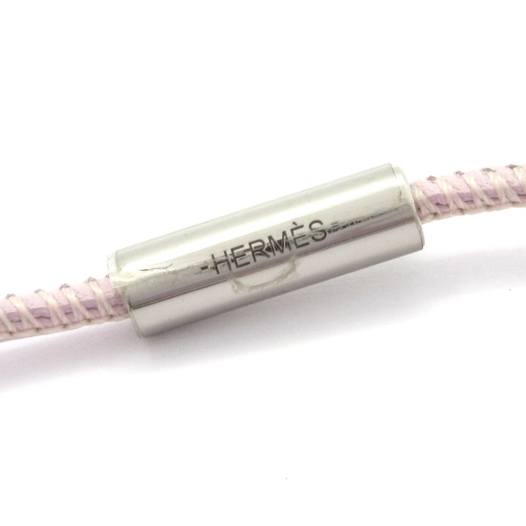Hermes Necklace H Equipe Leather Pink Light Blue Multi — view 4