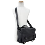 Prada Buffalo Leather Messenger Bag Black — view 3