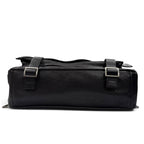 Prada Buffalo Leather Messenger Bag Black — view 7