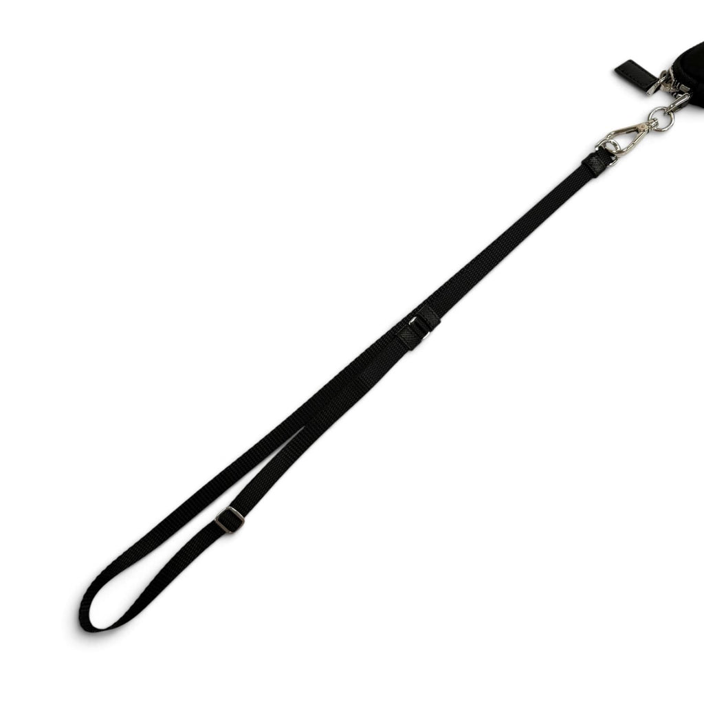 Prada Re-Nylon Triangle Logo Key Ring Pouch Silver Keychain — view 8