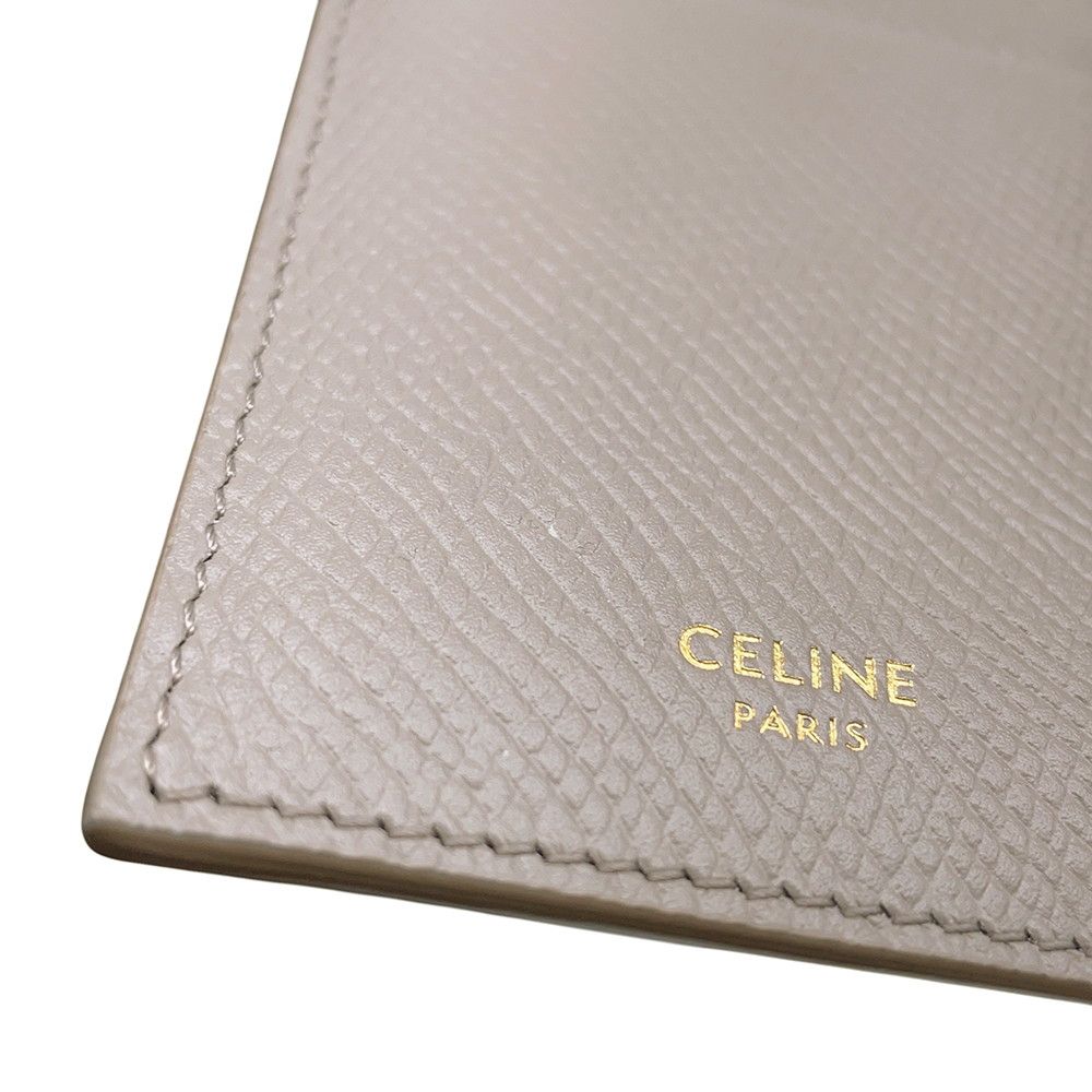 Celine Coin Purse Fragment Case Grained Calfskin Logo Card — view 6