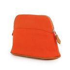Hermes Pouch Bolide Mini Orange Fu Silver Canvas Case — view 2