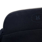 Hermes Pouch Bolide Mini Black Silver Canvas Case — view 6