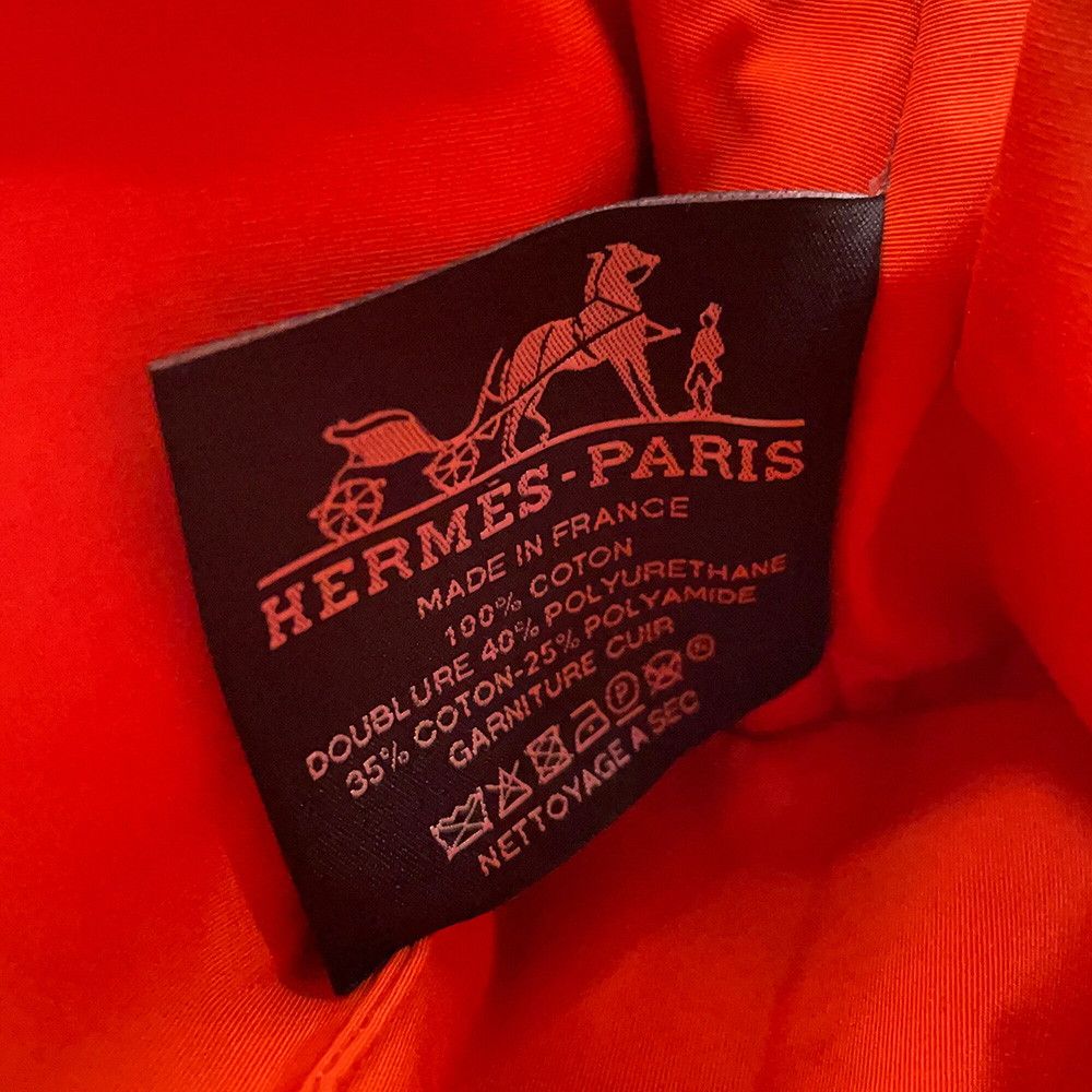 Hermes Pouch Bolide Mini Black Silver Canvas Case — view 8