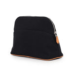 Hermes Pouch Bolide MM Black Silver Canvas Makeup Case — view 2