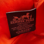 Hermes Pouch Bolide MM Orange Fu Silver Canvas Makeup Case — view 8