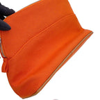 Hermes Pouch Bolide MM Orange Fu Silver Canvas Makeup Case — view 5