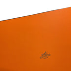 Hermes Pouch Bolide MM Orange Fu Silver Canvas Makeup Case — view 7