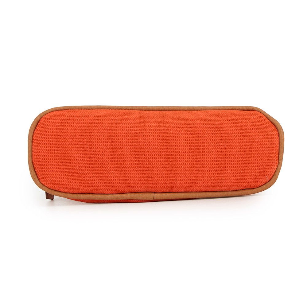 Hermes Pouch Bolide Mini Orange Fu Silver Cotton Case — view 3