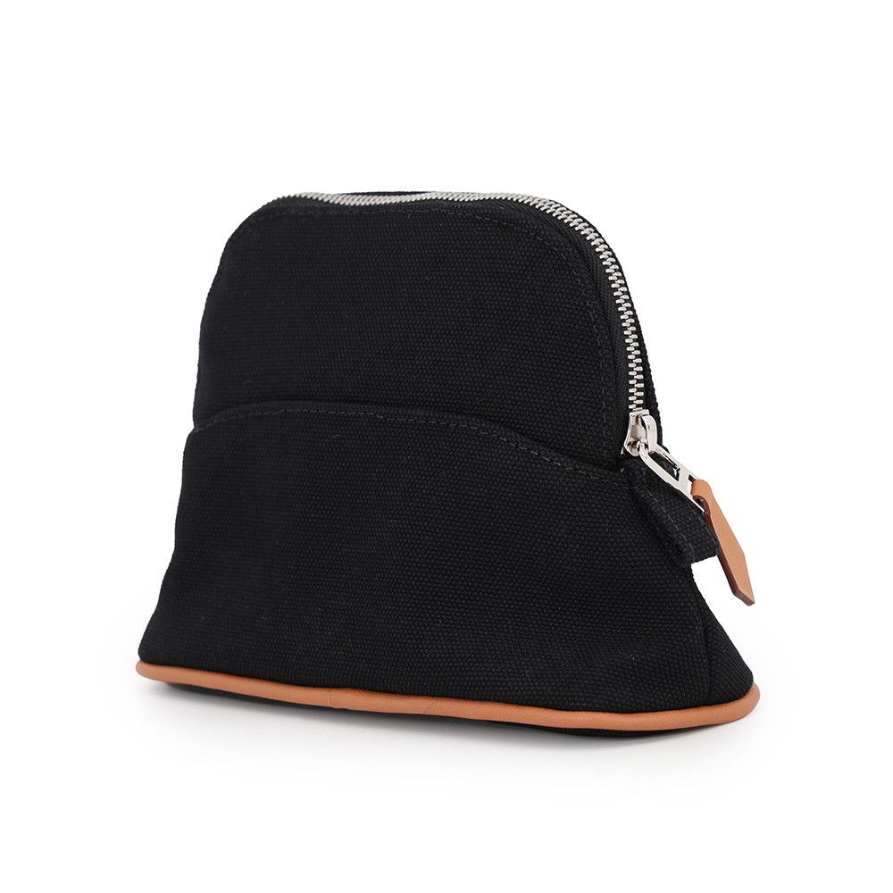 Hermes Pouch Bolide Mini Black Silver Cotton Case — view 2
