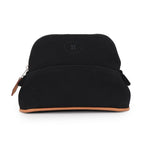 Hermes Pouch Bolide Mini Black Silver Cotton Case