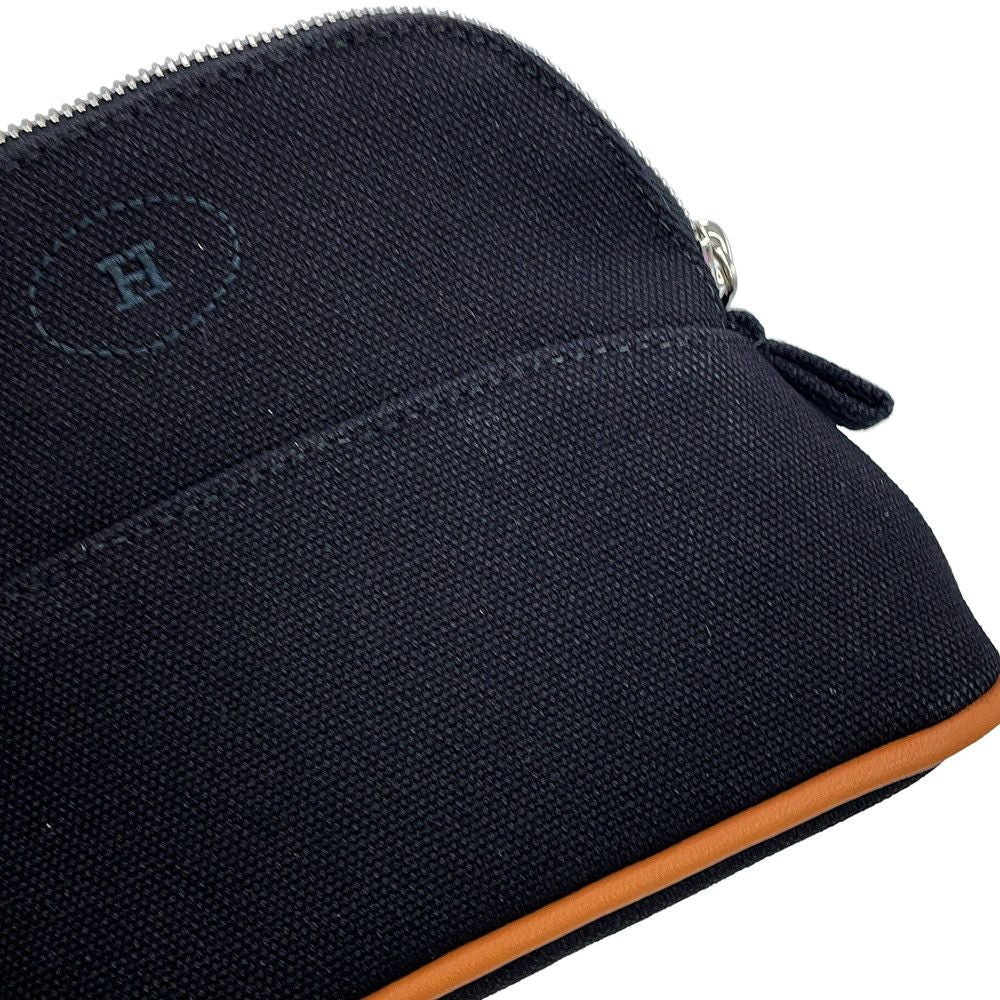 Hermes Pouch Bolide Mini Black Silver Cotton Case — view 5
