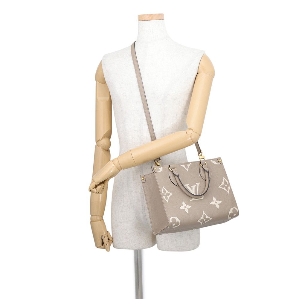 Louis Vuitton Monogram Empreinte on the Go PM Bicolor Tote 2-Way Shoulder Bag — view 5