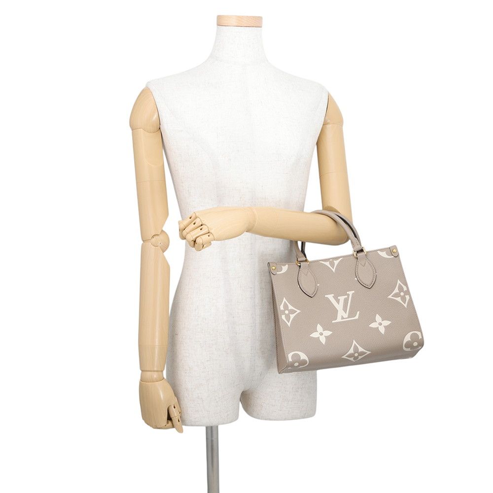 Louis Vuitton Monogram Empreinte on the Go PM Bicolor Tote 2-Way Shoulder Bag — view 4