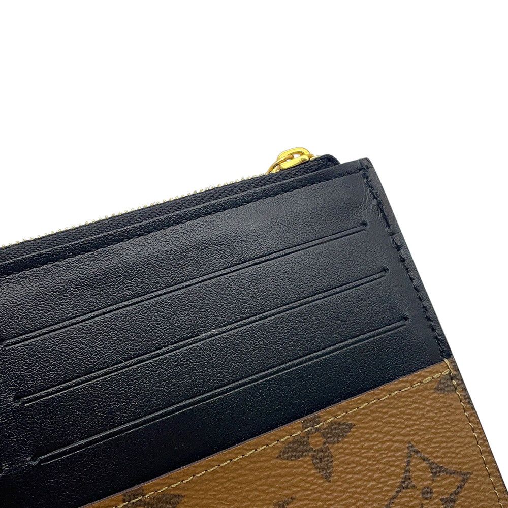 Louis Vuitton Wallet Monogram Reverse Slim Purse Black — view 5