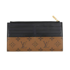 Louis Vuitton Wallet Monogram Reverse Slim Purse Black — view 3