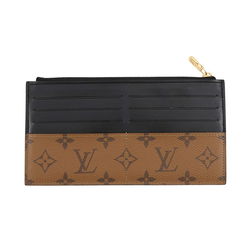 Louis Vuitton Wallet Monogram Reverse Slim Purse Black — view 3