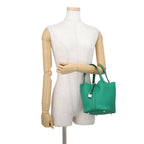Hermes Handbag Picotin Lock PM Vert Vertigo Silver Taurillon Clemence Tote — view 4