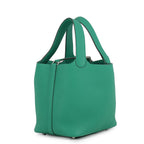 Hermes Handbag Picotin Lock PM Vert Vertigo Silver Taurillon Clemence Tote — view 2