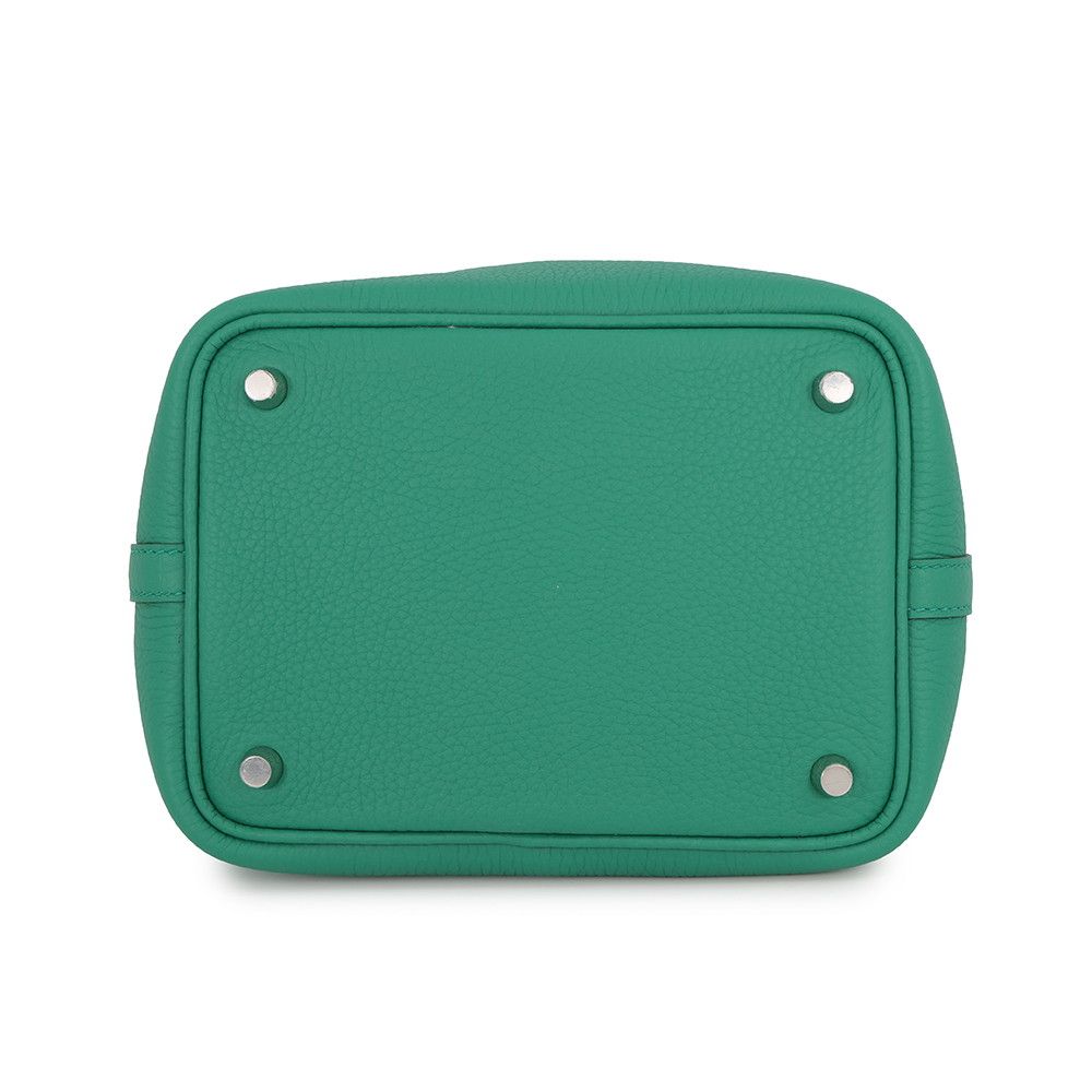 Hermes Handbag Picotin Lock PM Vert Vertigo Silver Taurillon Clemence Tote — view 3