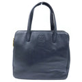 Loewe Anagram Handbag Black Leather Gold