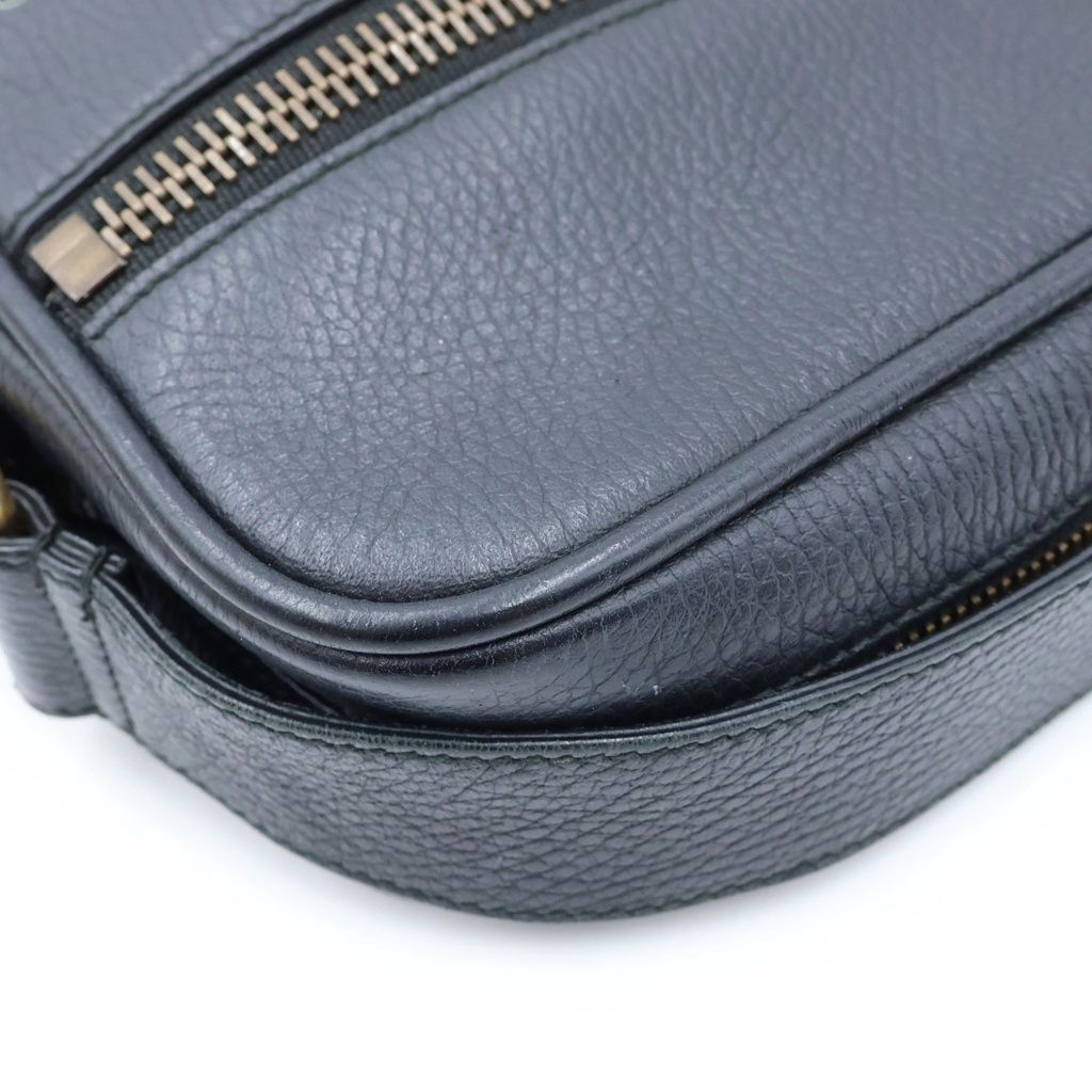 Gucci Print Shoulder Bag Black Leather — view 6