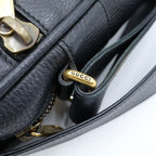 Gucci Print Shoulder Bag Black Leather — view 7