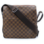 Louis Vuitton Naviglio Shoulder Bag Damier Leather Brown