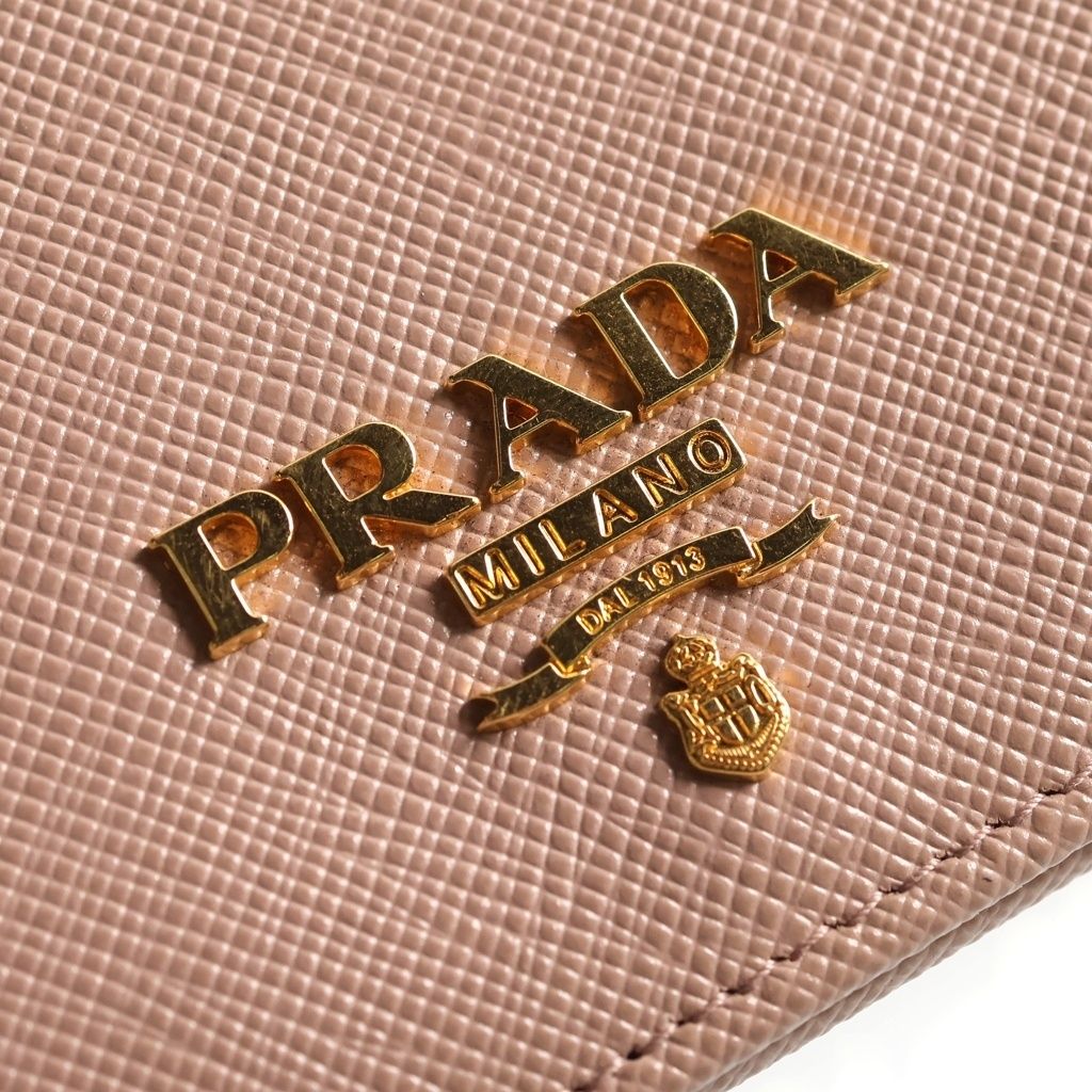 Prada Saffiano Bifold Wallet Beige — view 5