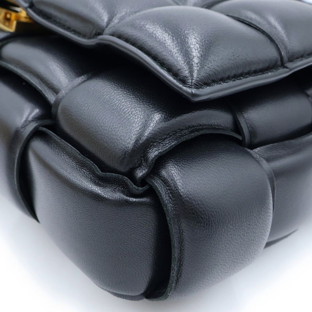 Bottega Veneta Padded Cassette Intrecciato Shoulder Bag Black Leather — view 5